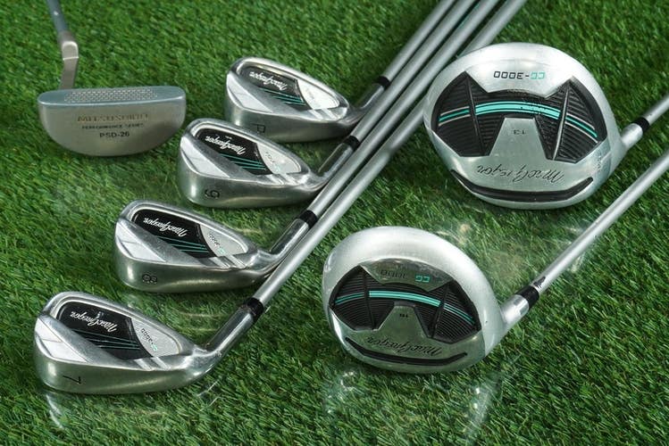 MACGREGOR LADIES LEFT HANDED GOLF STARTER SET 7pc. 7-PW,1W,5W,P WOMEN'S LH