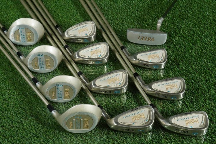 WILSON PRO STAFF LADIES 12pc. GOLF SET 4-PW,1W,3W,5W,7W,PUTTER WOMEN'S RH ~ WOW!