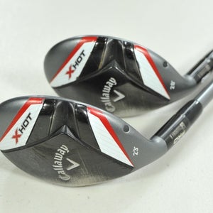 LEFT HANDED Callaway X Hot Pro 20*, 23* Hybrid Set Regular Flex Graphite #201141