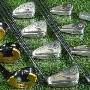 VINTAGE 1200 WILSON 13pc. MENS SET 3-PW,1W,3W,4W,5W,PUTTER STIFF FLEX RH ~ LOOK!