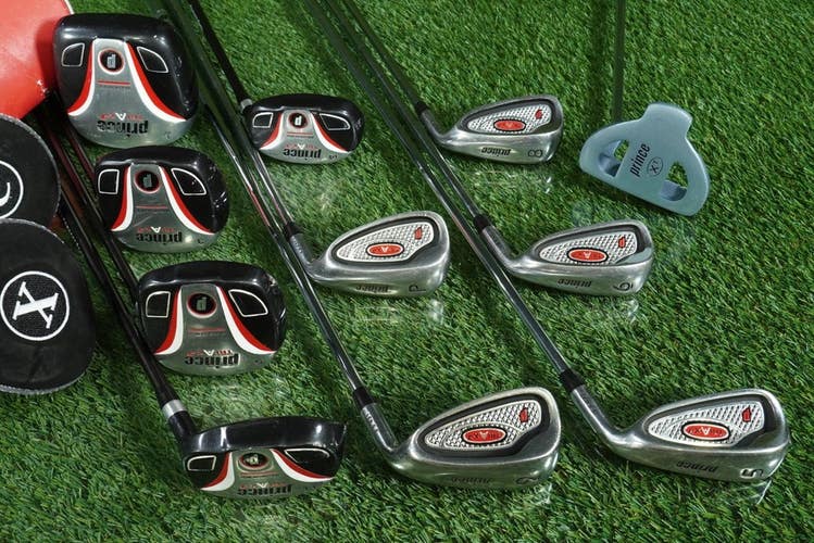PRINCE TRIAX 3 11pc. HYBRID MENS GOLF SET 5,6,8,9,PW,1W,3W,5W,3H,4H, PUTTER RH