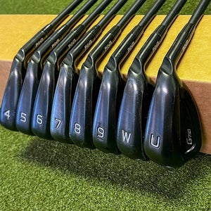 Used RH Ping Blue Dot G710 Irons 4-PW/UW ALTA CB AWT Regular Graphite Golf Set