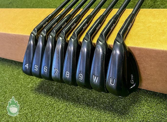 Used RH Ping Blue Dot G710 Irons 4-PW/UW ALTA CB AWT Regular Graphite Golf Set
