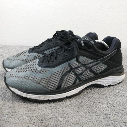 Asics GT 2000 6 Mens Size 10.5 2E Wide Running Shoes Gray Black Sneakers Low