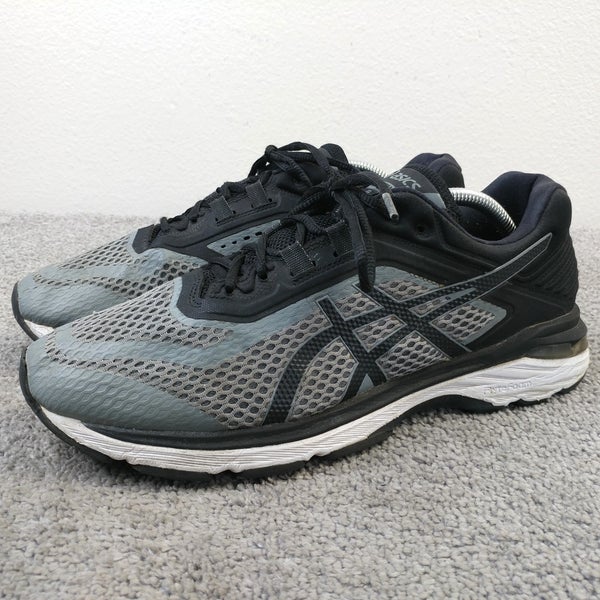 Asics GT 2000 6 Mens Size 10.5 2E Wide Running Shoes Gray Black Sneakers Low