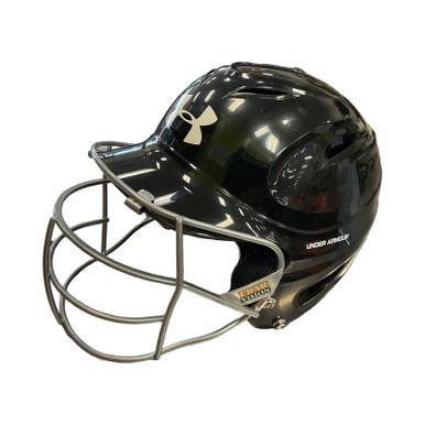 Used Under Armour Batting Helmet w/Mask Black MD 11859-S000025177
