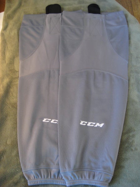 CCM SX6000 Senior Socks with Velcro Custom Length 27.5" Gray