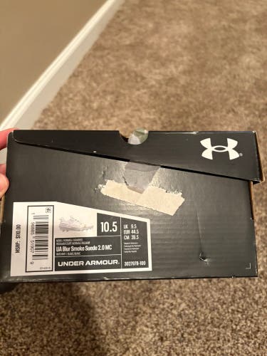 White Men's Size M 10.5 (W 11.5) Adult Under Armour Low Top (New)