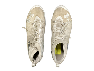 Used Under Armour Adult FB Cleats White Senior 10.5 11613-S000167636