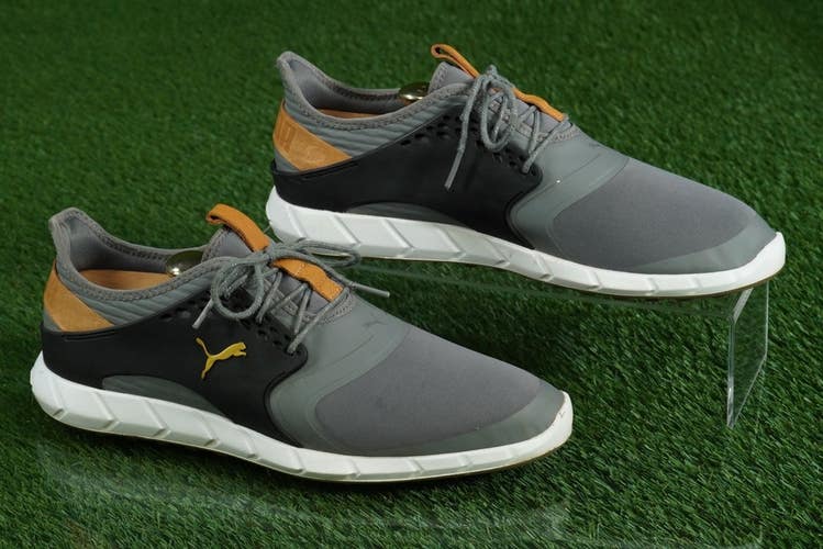 PUMA IGNITE PWRSPORT GOLF SHOES MENS 8.5 SPIKELESS, GRAY / BLACK ~ 190583 04