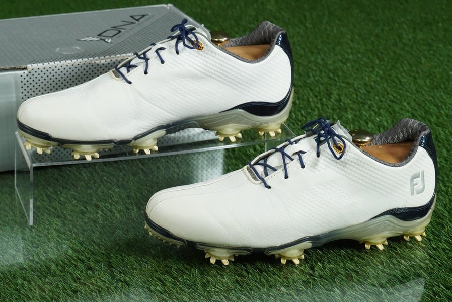 FOOTJOY DNA GOLF SHOES MENS 10M, WHITE / BLUE ~ 53437 ~ NICE!