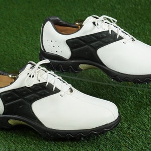 FOOTJOY CONTOUR SERIES GOLF SHOES MENS 10M, WHITE / BLACK ~ 54137