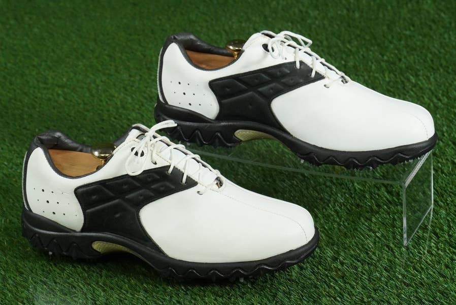 FOOTJOY CONTOUR SERIES GOLF SHOES MENS 10M, WHITE / BLACK 