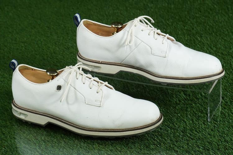 FOOTJOY DRYJOYS PREMIERE SERIES FIELD GOLF SHOES MENS 12W, WHITE ~ 53986