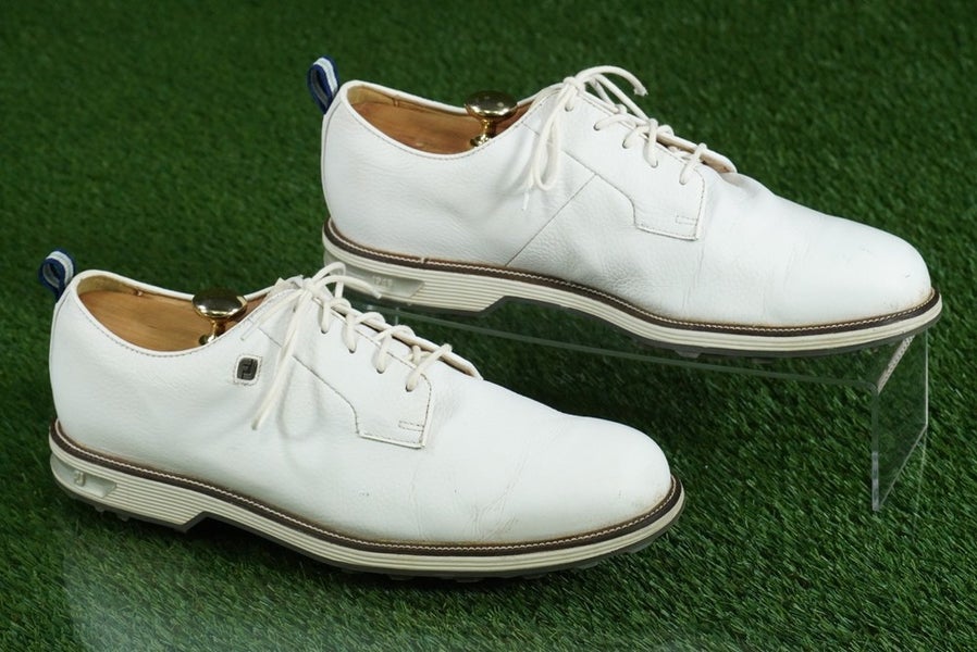 FOOTJOY DRYJOYS PREMIERE SERIES FIELD GOLF SHOES MENS 12W, WHITE ~ 53986