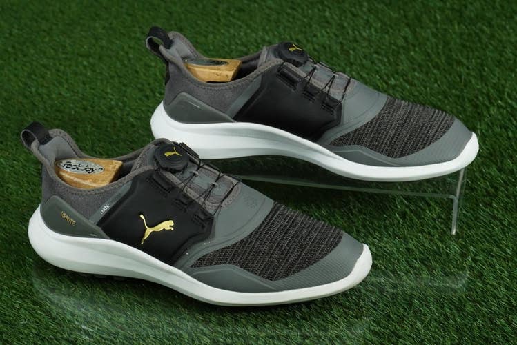 PUMA IGNITE NXT GOLF SHOES MENS 8 NXT LACE CLOSURE SPIKELESS, GRAY ~ 192245-02