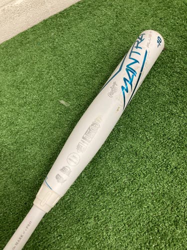 White 2023 Rawlings Mantra Composite Bat (-10) Composite 20 oz 30" (Used)