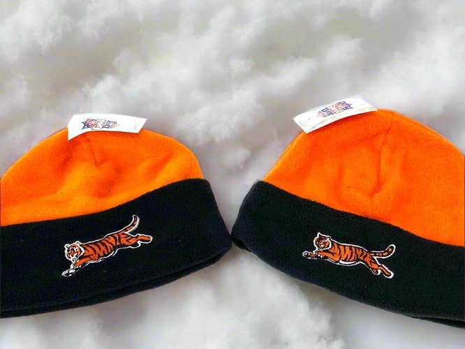 Cincinnati Bengals Vintage Late '90s NFL Youth Fleece NOS Logo Knit Hat (New)