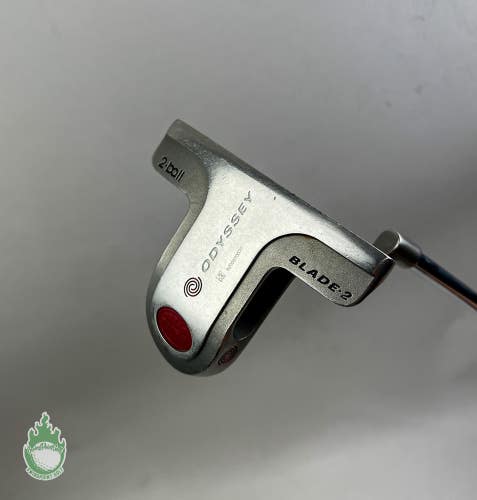 Used Right Handed Odyssey White Hot 2-Ball Blade 2 35" Putter Steel Golf Club