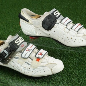 SIDI GENIUS 5-FIT CYCLING SHOES WOMENS CYCLING EU 42W, WHITE CARBON LADIES