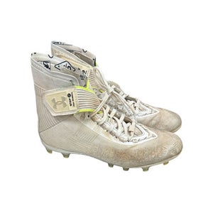 Used Under Armour Adult FB Cleats White Senior 9.5 11862-S000090620
