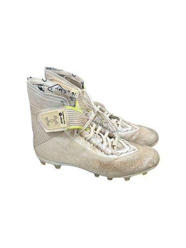 Used Under Armour Adult FB Cleats White Senior 9.5 11862-S000090620