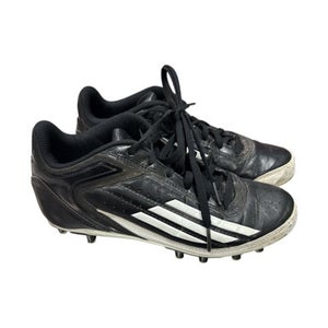 Used Adidas G24693 BLK/WHT Jr FB Cleats Black And White Junior 03.5 11862-S000090599