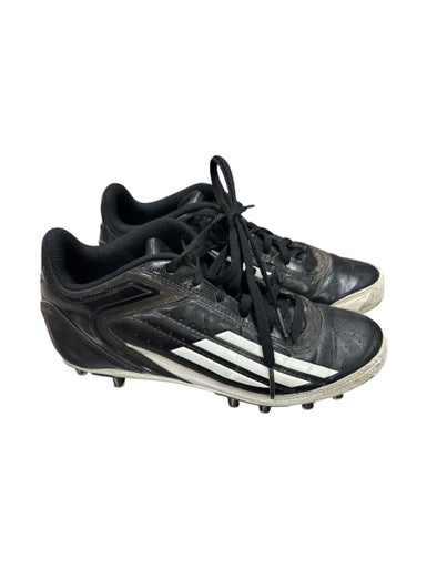 Used Adidas G24693 BLK/WHT Jr FB Cleats Black And White Junior 03.5 11862-S000090599