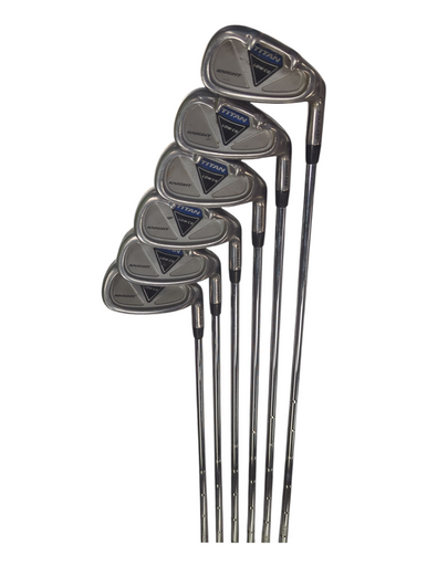 Used Knight TITAN LOW CG 6-7-8-9-PW-S Mens Package Set RH Royal Blue 6 Piece 11862-S000090554