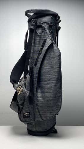 LinkSoul Make Par Not War Stand Bag Grey 4-Way Divide Dual Strap Golf Bag