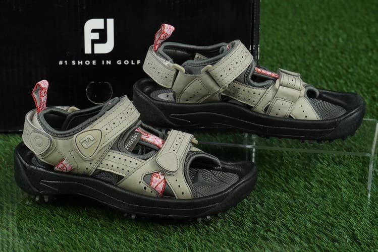 FOOTJOY GREENJOYS GOLF SANDALS WOMEN'S STYLE KIDS 5M, BLACK / PINK ~ 48470 ~ NEW