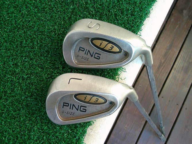 PING i/3 O-Size Blue Dot Sand & Lob Wedge Set w/ JZ Stiff Flex Shafts