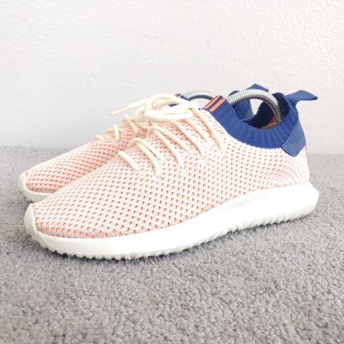 Adidas Tubular Shadow Primeknit Mens Size 8 Shoes Knit Cream White Blue Sneakers