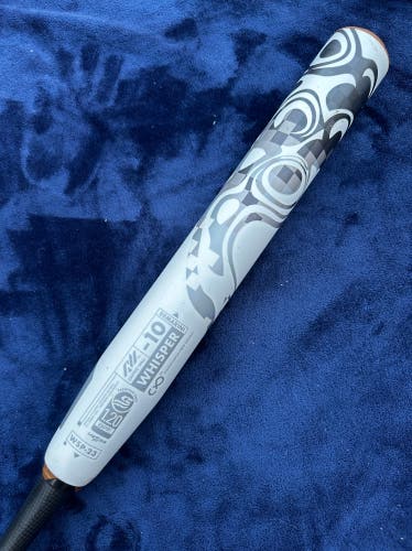 White 2023 DeMarini Whisper Composite Bat (-10) Composite 23 oz 33" (Used)
