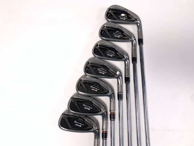 TaylorMade M4 Iron Set 4-PW KBS Max 95g Stiff Steel Mens RH