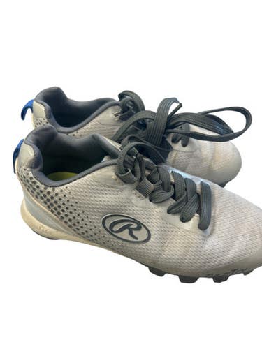 Used Rawlings TUFFTEK BB/SB Cleats Grey Youth 12.0 11862-S000090319