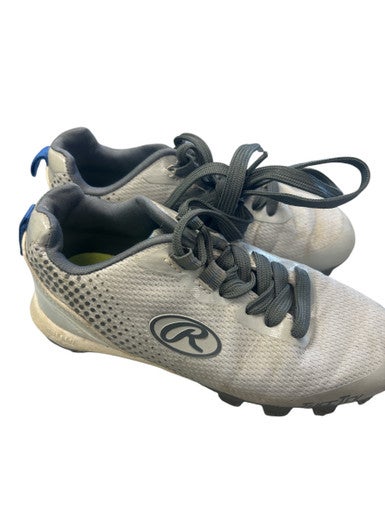 Used Rawlings TUFFTEK BB/SB Cleats Grey Youth 12.0 11862-S000090319