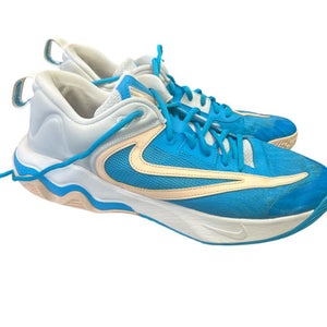 Used Nike Basketball Shoes M White And Carolina Blue Senior 12 11862-S000090458