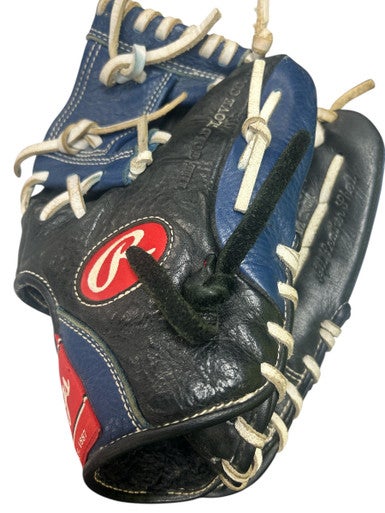 Used Rawlings RCS115R BB/SB Glove RH Throw Black And Navy Blue 11 1/2" 11862-S000090500