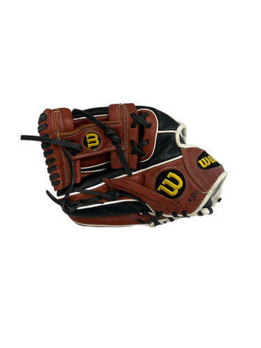 Used Wilson A500 LH Throw Fastpitch Gloves Black 11 1/2" 11692-S000141044