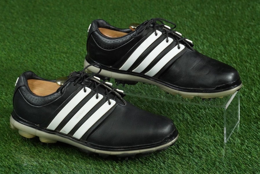 ADIDAS ADIPURE PURE 360 LTD GOLF SHOES MENS 9.5, BLACK / WHITE ~ Q46891 ~ NICE!!