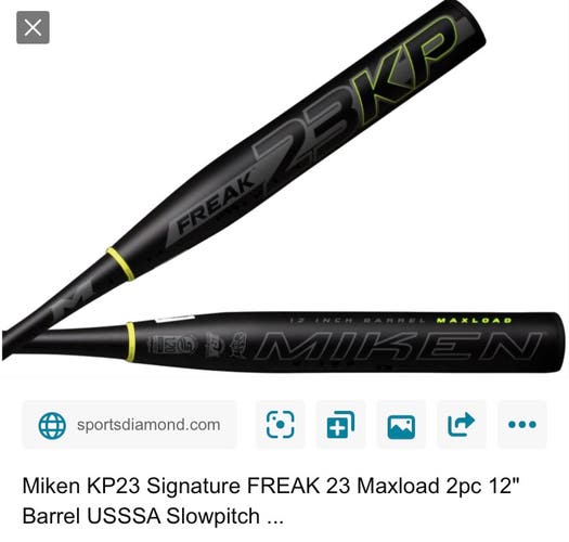 2023 Miken KP23 Bat (-8) 26 oz 34" (Used)