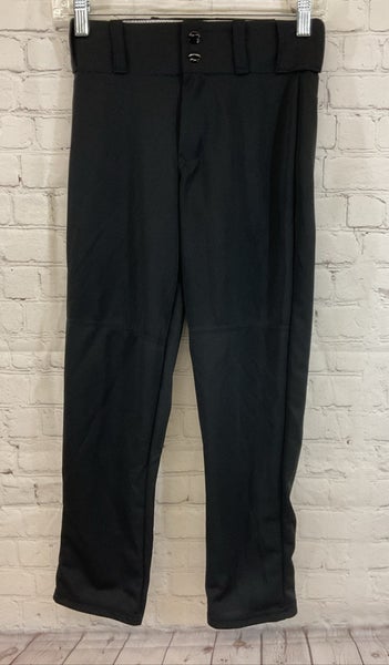 Alleson Athletic 80185 Youth 100% Polyester Baseball Pants Black Medium
