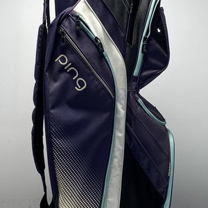 Ping Traverse Cart Bag Navy 14-Way Divide Single Strap Golf Bag