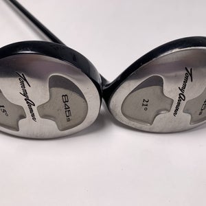 Tommy Armour 845s 3 & 7 Fairway Wood Set 15* 21* 845 Stiff Graphite Mens RH
