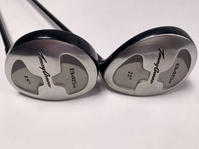 Tommy Armour 845s 3 & 7 Fairway Wood Set 15* 21* 845 Stiff Graphite Mens RH