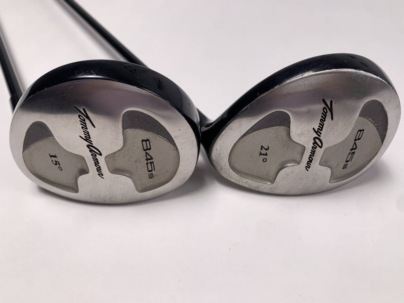Tommy Armour 845s 3 & 7 Fairway Wood Set 15* 21* 845 Stiff Graphite Mens RH