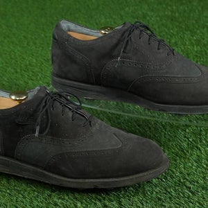 VINTAGE NIKE AIR GOLF SHOES MENS 10, WING TIP BLACK OUT ~ 930810ST