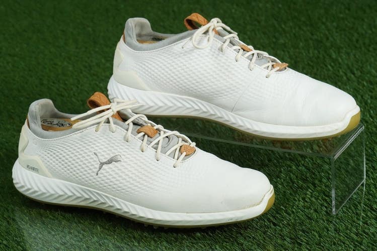 PUMA IGNITE PWRADAPT 2.0 GOLF SHOES PWRADAPT MENS 9, WHITE / GREY ~ 190581 01
