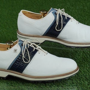 FOOTJOY PREMIER SERIES GOLF SHOES MENS 10.5M, WHITE / NAVY ~ 54269